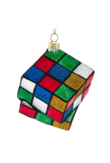Kurt Adler 2.75"NOBLE GEMS GLS PUZZLE CUBE ORN