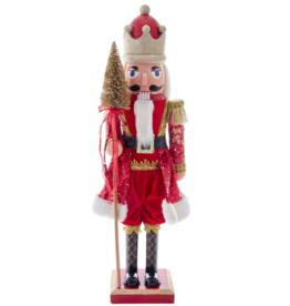 Kurt Adler 24"PLSTC RED/GOLD KING NUTCRACKER