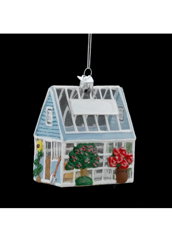 Kurt Adler 3.25"NOBLE GEMS GREENHOUSE GLS ORN