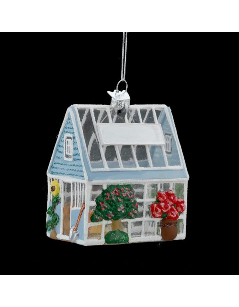 Kurt Adler 3.25"NOBLE GEMS GREENHOUSE GLS ORN