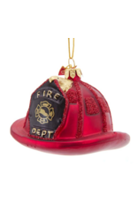 Kurt Adler 3.5"NOBLE GEMS FIREMAN HELMET ORN