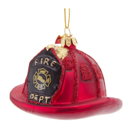 Kurt Adler 3.5"NOBLE GEMS FIREMAN HELMET ORN