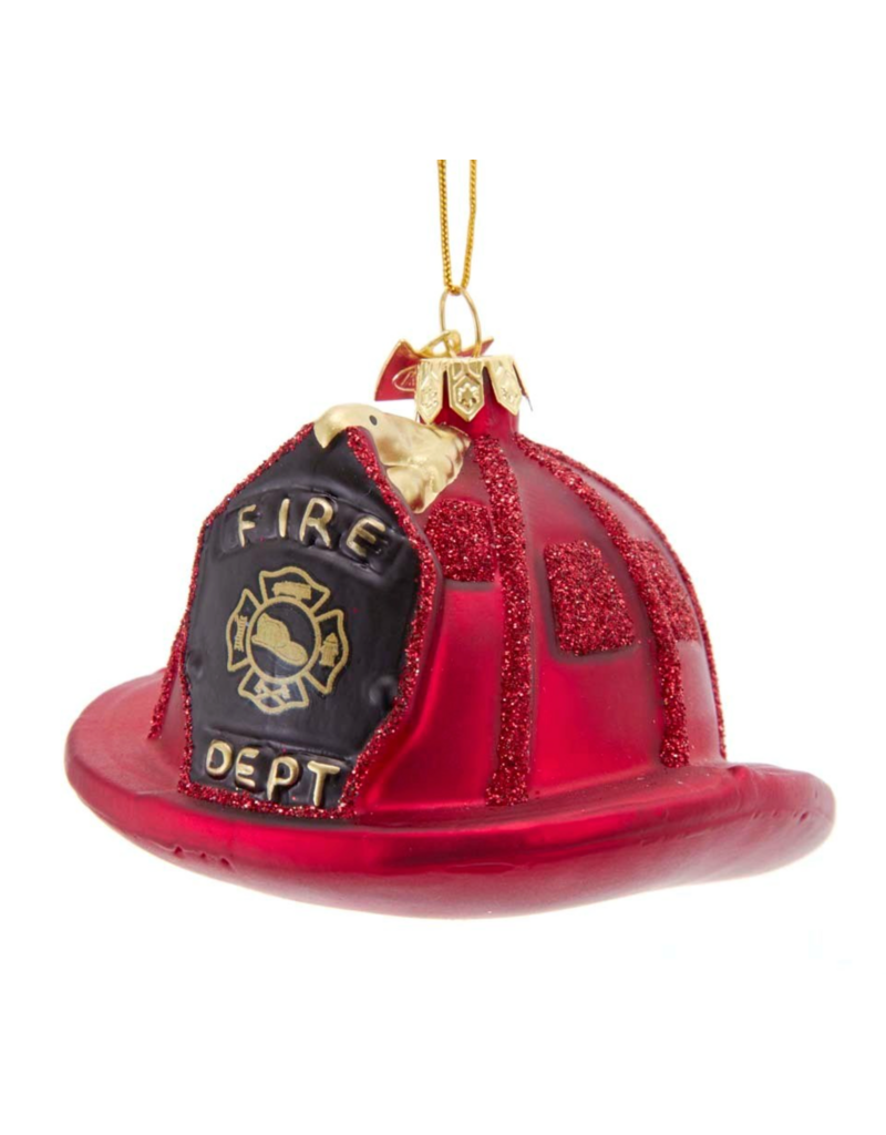 Kurt Adler 3.5"NOBLE GEMS FIREMAN HELMET ORN