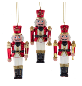 Kurt Adler 4.5"RED/GOLD NUTCRACKER ORN