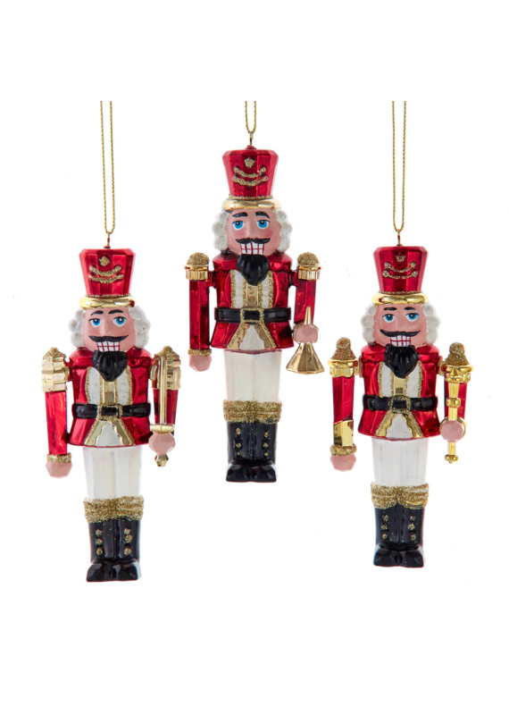 Kurt Adler 4.5"RED/GOLD NUTCRACKER ORN