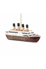 Kurt Adler 5"NOBLE GEMS GLASS TITANIC ORN