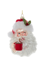 Kurt Adler 5.5"NOBL GEM SANTA FACE W/COCOA MUG