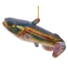 Kurt Adler 6.25"NOBLE GEMS GLASS CATFISH ORN