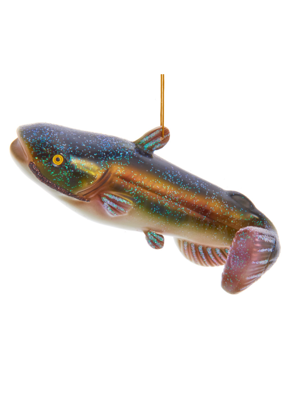 Kurt Adler 6.25"NOBLE GEMS GLASS CATFISH ORN