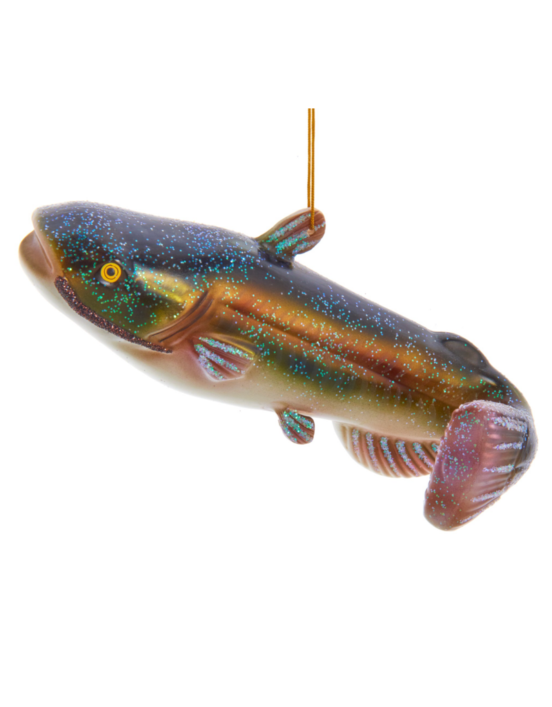 Kurt Adler 6.25"NOBLE GEMS GLASS CATFISH ORN