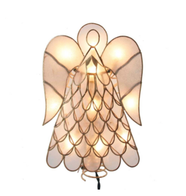Kurt Adler 9.5" CAPIZ ANGEL TREE TOPPER