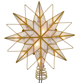 Kurt Adler 9.65" 8PT CPZ STAR LIT TREE TOPPER