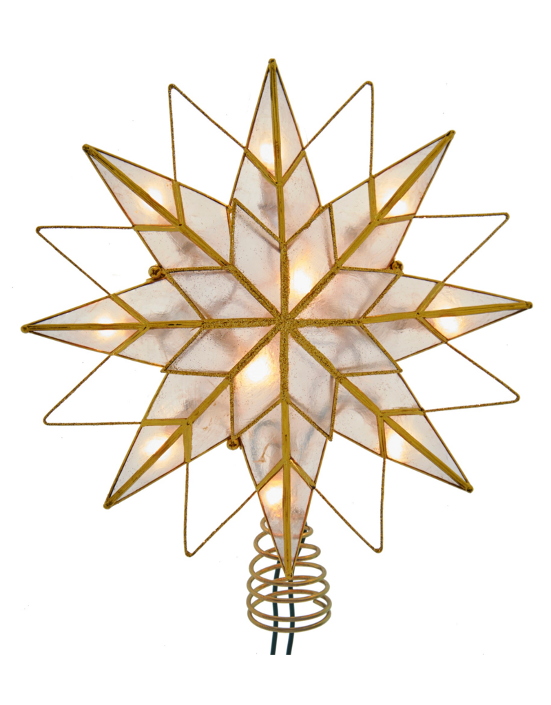 Kurt Adler 9.65" 8PT CPZ STAR LIT TREE TOPPER