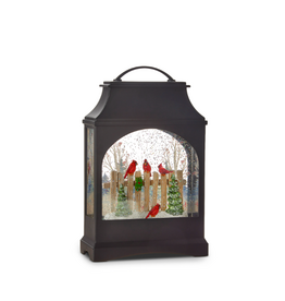 RAZ 11" Cardinal on Fence Lighted Water Lantern