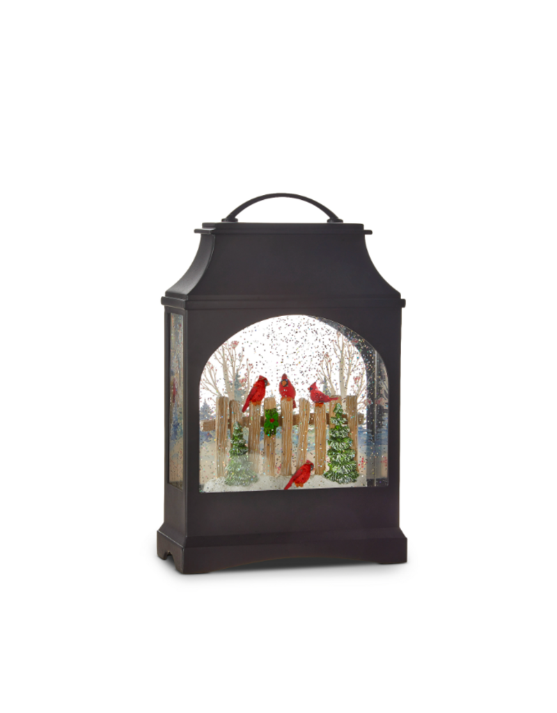 RAZ 11" Cardinal on Fence Lighted Water Lantern
