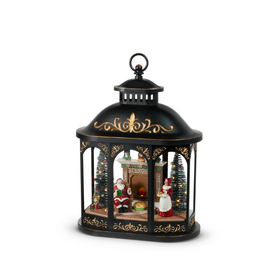 RAZ 17.25" Lighted Resting Santa Lantern