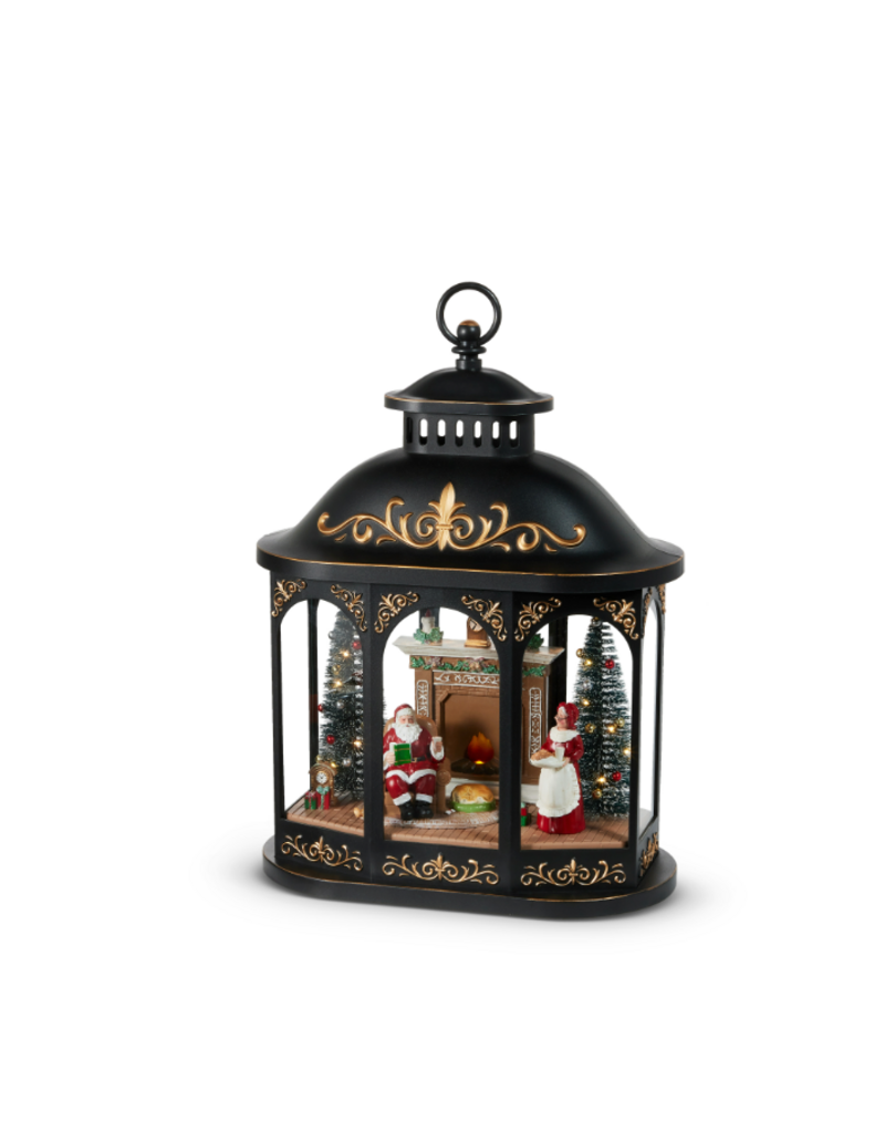 RAZ 17.25" Lighted Resting Santa Lantern