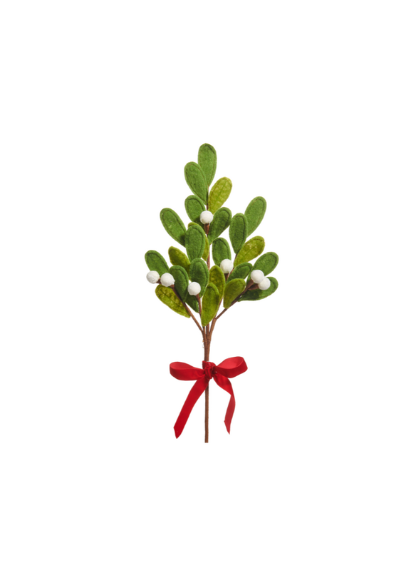 RAZ 20" Felt Mistletoe Pick