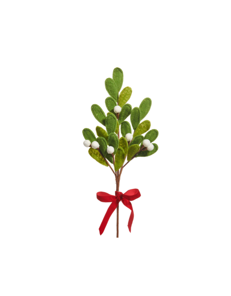 RAZ 20" Felt Mistletoe Pick