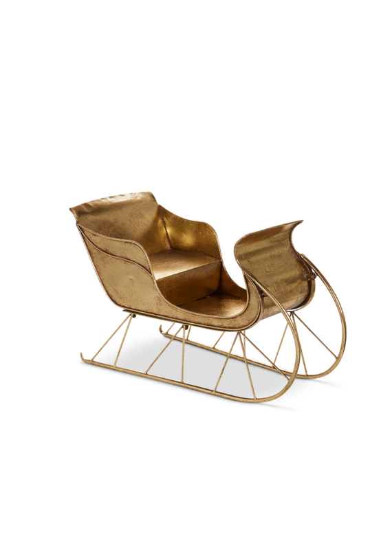 RAZ 25.25" Gold Sleigh