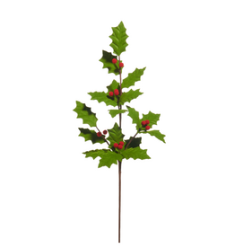 RAZ 30.5" Felt Holly Leaf Spray