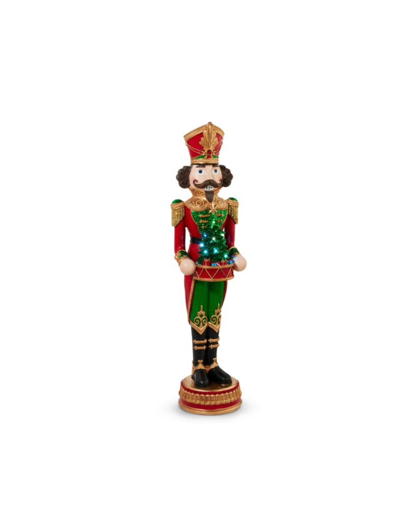 RAZ 48" Lighted Traditional Nutcracker with Tree