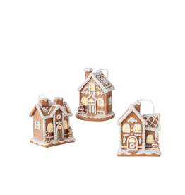 RAZ 5" Lighted Gingerbread House Ornament