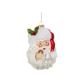 RAZ 5" Santa with Cookie Ornament