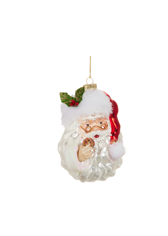 RAZ 5" Santa with Cookie Ornament