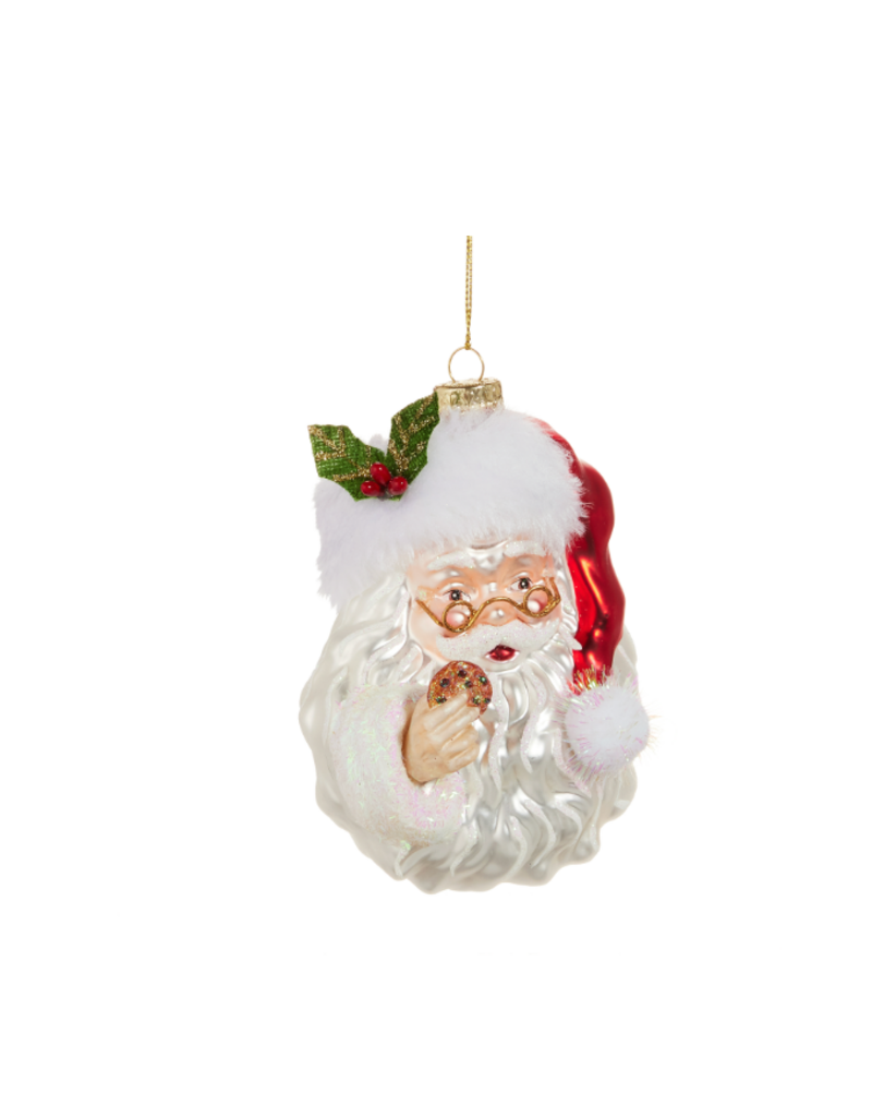 RAZ 5" Santa with Cookie Ornament