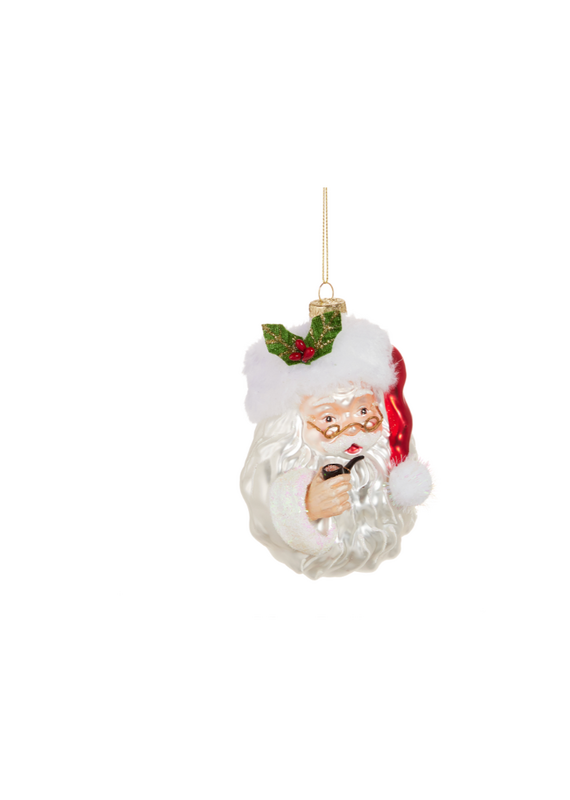 RAZ 5" Santa with Pipe Ornament