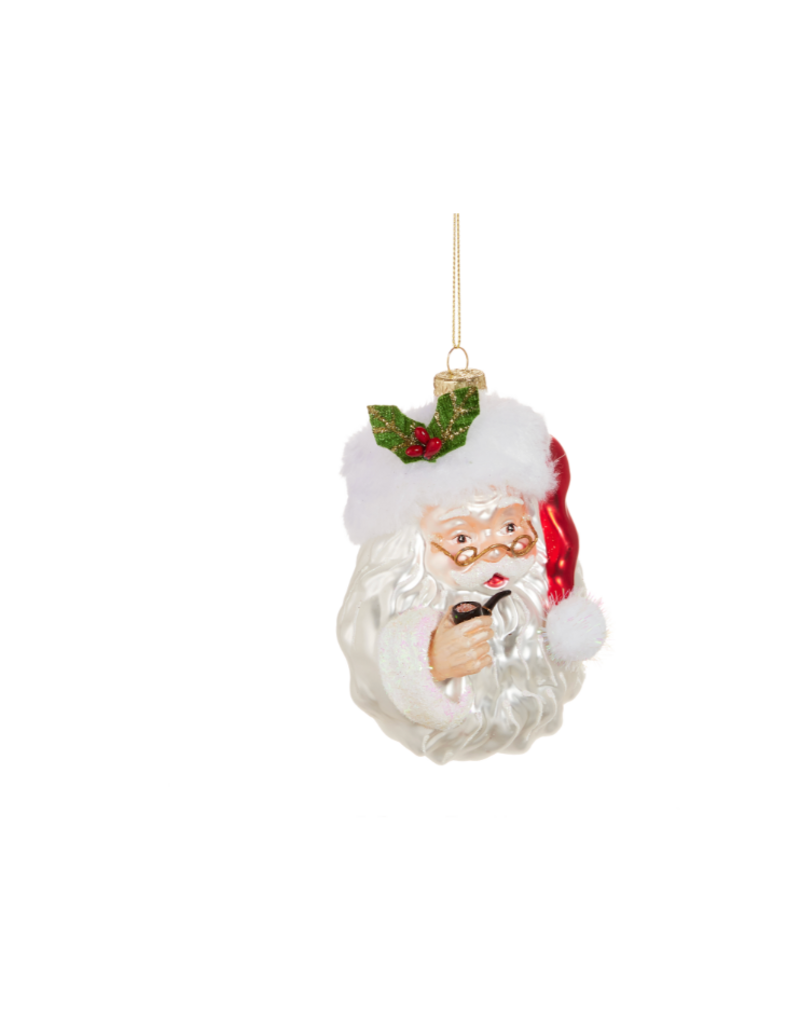 RAZ 5" Santa with Pipe Ornament