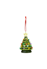 RAZ 5.25" Vintage Green Lighted Tree Ornament