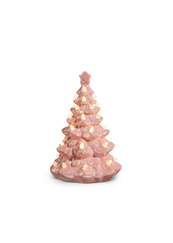 RAZ 8" Lighted Pink Vintage Tree