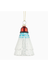 Silver Tree Badminton Shuttlecock Ornament