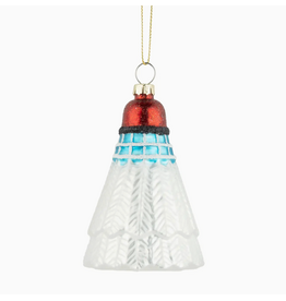 Silver Tree Badminton Shuttlecock Ornament