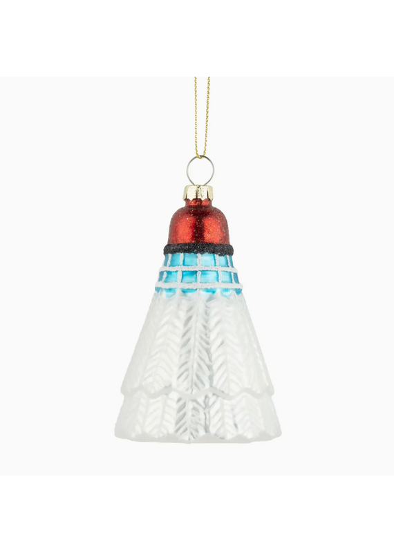 Silver Tree Badminton Shuttlecock Ornament