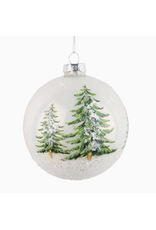 Silver Tree Ball Orn Tree Motif