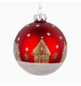 Silver Tree Ball Orn/Red Gingerbread