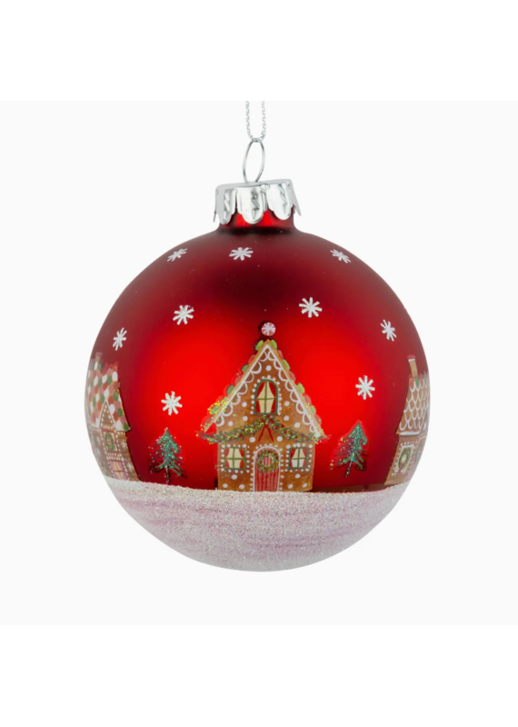 Silver Tree Ball Orn/Red Gingerbread