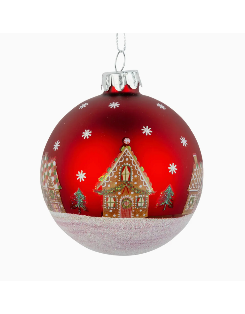 Silver Tree Ball Orn/Red Gingerbread