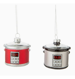 Silver Tree Blown Glass Quick Pot Ornament