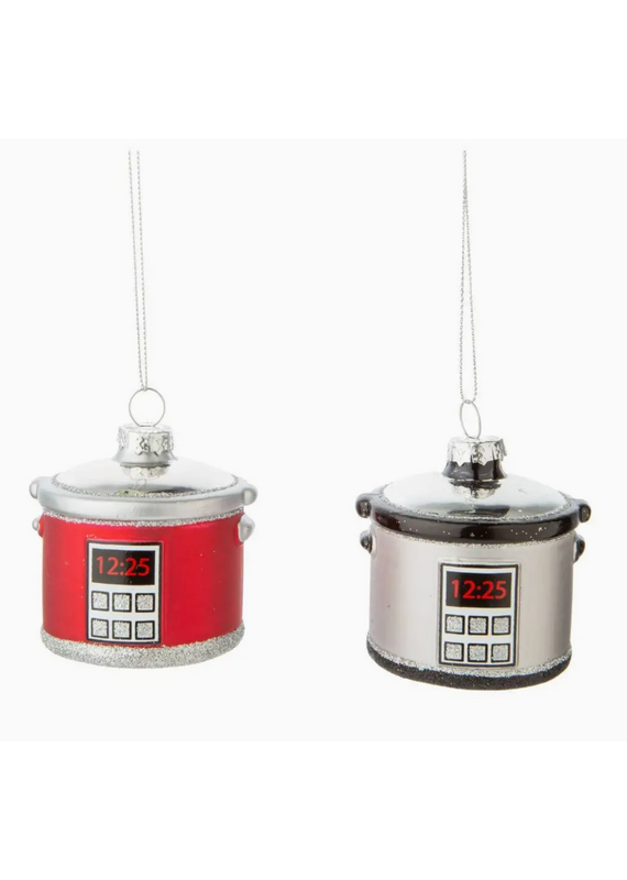 Silver Tree Blown Glass Quick Pot Ornament