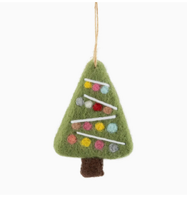 Silver Tree Felt Christmas Tree Orn