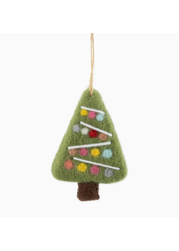 Silver Tree Felt Christmas Tree Orn
