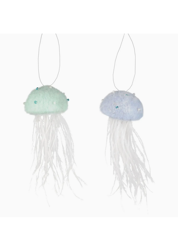 Silver Tree Felt Jelly Fish Orn