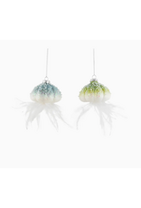 Silver Tree Jelly Fish w/Feather Trailer Orn