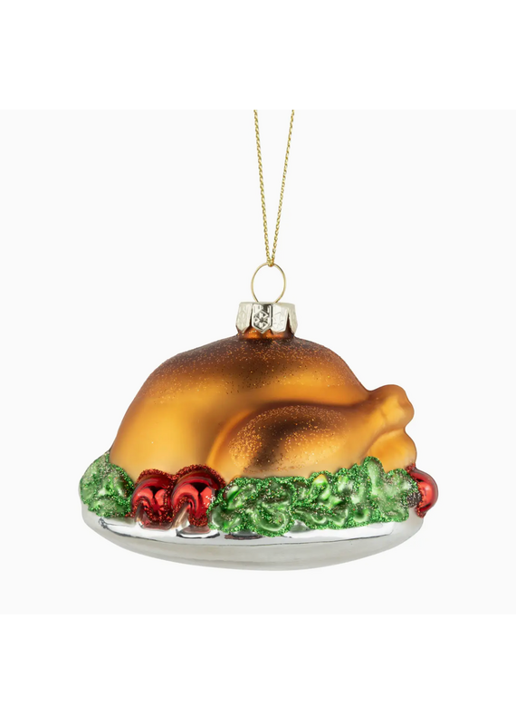 Silver Tree Roast Turkey Orn