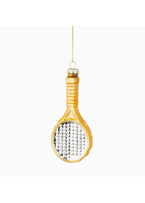 Silver Tree Tennis Racket Ornament