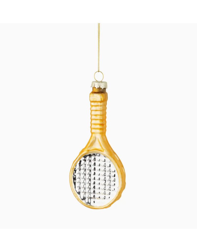 Silver Tree Tennis Racket Ornament